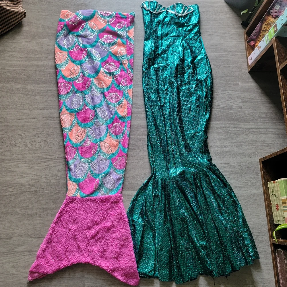 2pcs mermaid costume